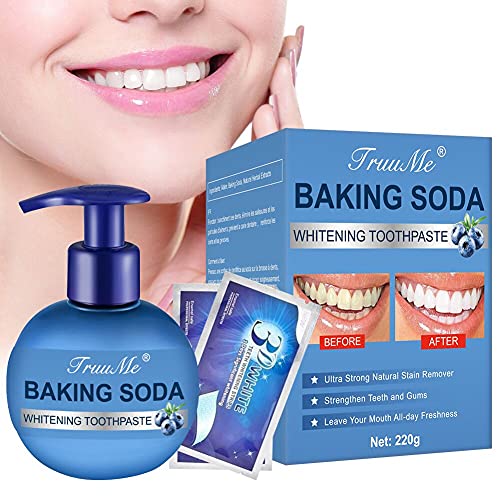 Teeth Whitening Toothpaste, Baking Soda Toothpaste, Stain Removal Toothpaste, With Strong Cleaning Power, Anti Bleeding Gum, Prevent Tooth Decay, Natural Stain Removal Repairing Refreshing