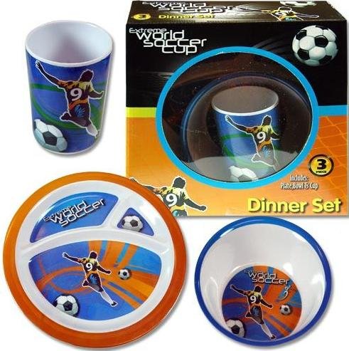 Extreme World Soccer Cup 3 pc Dinner Set