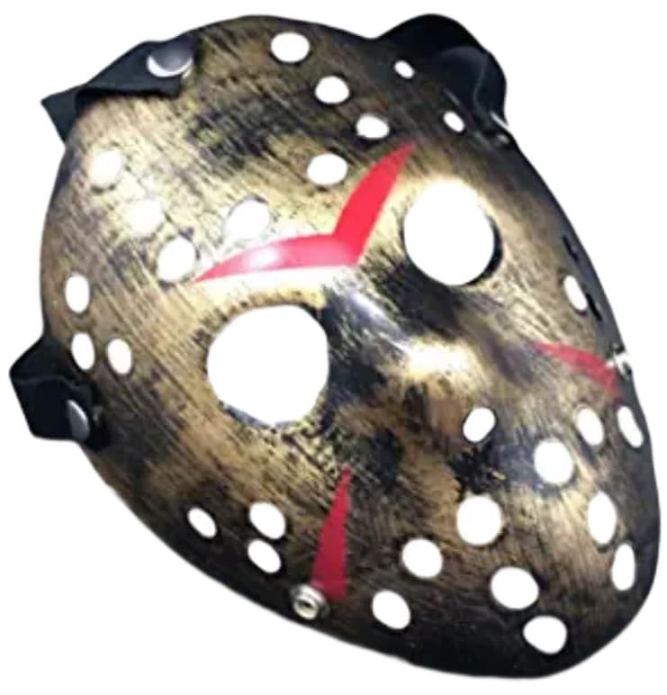 IMIKE Halloween Cosplay Masks Jason Face Masks Retro Thicken Horro Masquerade Paty Masks Great Decorations （Golden）