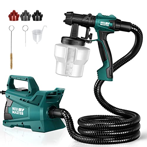 Paint Sprayer, NEU MASTER 600W HVLP Electric Spray Paint Gun with 6FT Airhose for House Painting, Ceiling, Home Interior and Exterior