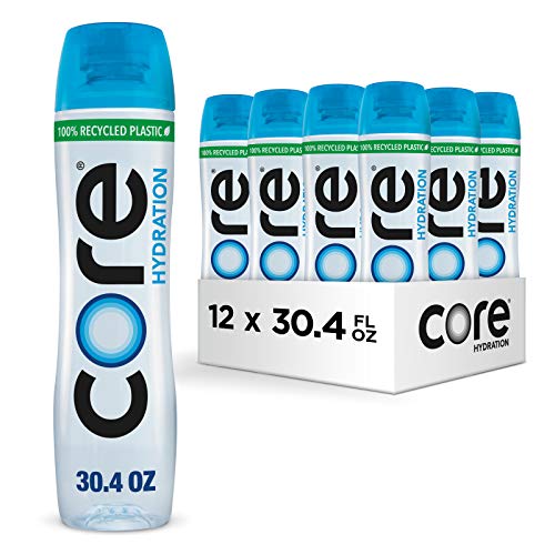 CORE Hydration, 30.4 Fl. Oz (Pack of 12), Nutrient Enhanced Water, Perfect 7.4 Natural pH, Ultra-Purified With Electrolytes and Minerals, Cup Cap For Sharing