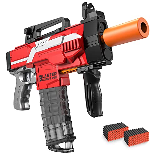 Snowcinda Toy Guns with Bullets, Electric Toy Guns for Boys with 100 Pcs Refill Darts, 3 Modes Burst Toy Foam Blasters & Guns Toys for 6 7 8 9 10 Year Old Boys(Red)