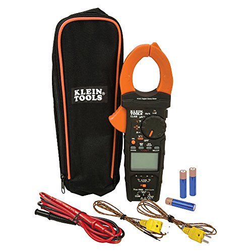 Clamp Meter, HVAC Meter with K-Type Thermocouple, Differential Temperature, True RMS Klein Tools CL450