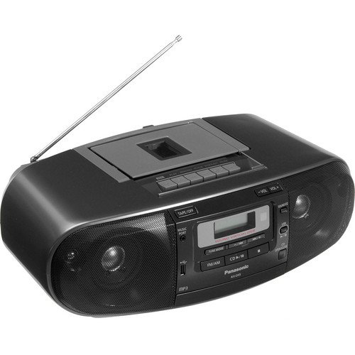 Panasonic RX-D55GU Boombox High Power Portable Stereo AM/FM Radio, MP3 CD, Tape Recorder with USB & Music Port Sound with 2Way 4-Speaker, 220 Volt