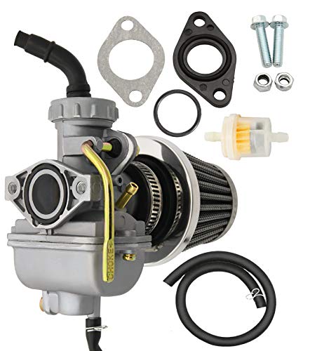 PZ20 Carburetor for Kazuma Baja 50cc 70cc 90cc 110cc 125cc TaoTao 110B NST SunL Chinese Quad 4 stroke ATV 4 wheeler Go kart Dirt Bike Honda CRF50F XL75 CRF80F XR50R & Air Fuel Filter PZ20 Carburetor