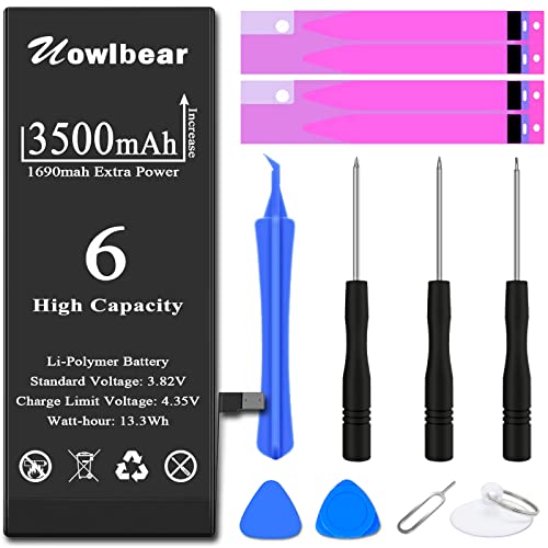 uowlbear Replacement iPhone 6 Battery for iPhone 6 A1586 A1589 A1549 with Complete Tools Kit -3 Year Warranty