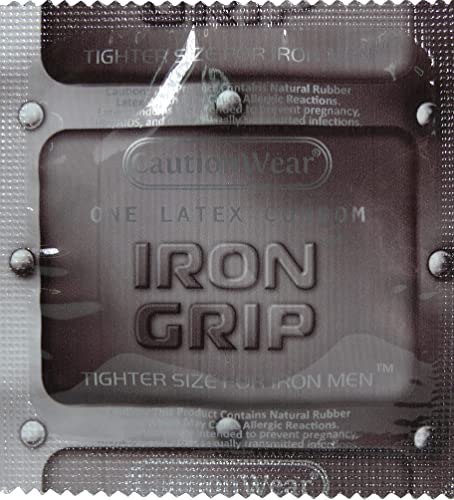 CautionWear Iron Grip Male Latex Condom (24), Clear, 24 Count (Pack of 1)