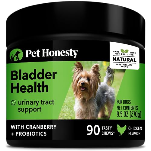 Pet Honesty Bladder Health Cranberry Supplement for Dogs – Kidney Support for Dogs, Dog UTI - Cranberry & D-Mannose to Help Support Dog Urinary Tract Health, Dog Urine & Dog Bladder Support (Chicken)