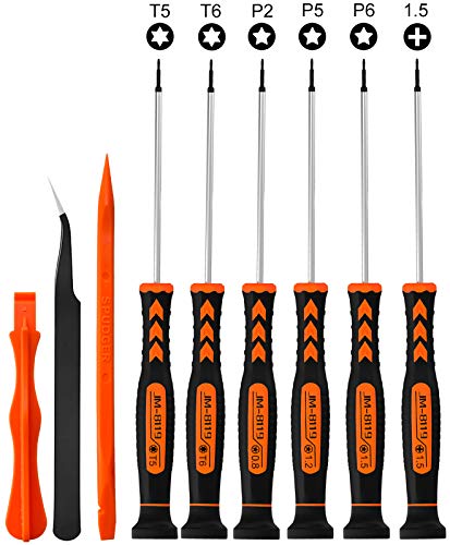9 in1 Screwdriver Set for MacBook with T5 T6 Torx Screwdriver P2 P5 P6 Pentalobe Screwdriver Repair Tool Kit for Apple MacBook Mac Retina Pro Air