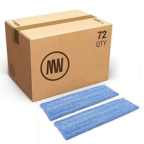 Bulk 18' Absorbent Microfiber Wet Mop Pad | Wholesale Professional Microfiber Mop Pad Refills | Case Quantity (72 Count)