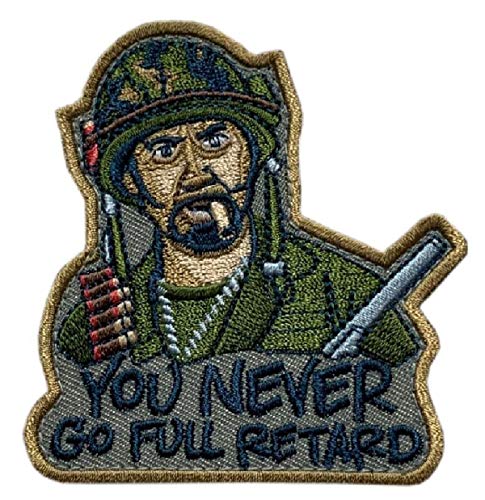 Miltacusa Never Go Full Humor Funny Inspired Tactical Patch [Hook Fastener Backing - 3.0 inch -MP1]