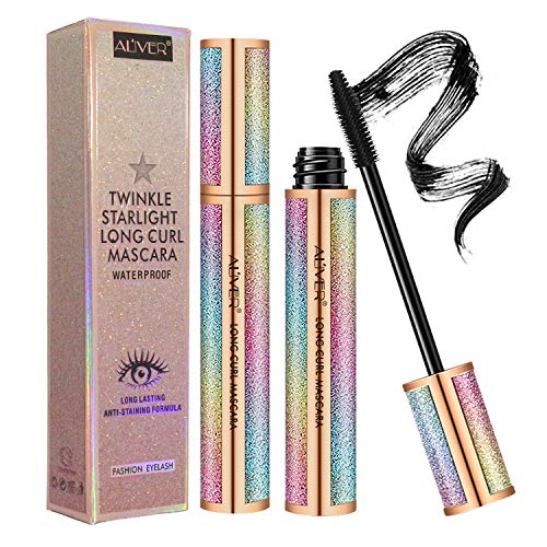 4D Silk Fiber Lash Mascara, Natural Waterproof Smudge-proof Mascara, Natural Thickening Lengthening Mascara No Clumping, No Smudging Lasting All Day & Easy to Remove