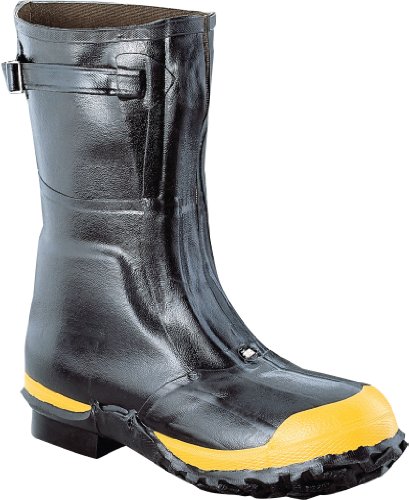 Ranger Lineman's Zip Pac 12' Heavy-Duty Insulated Rubber Men's Work Boots with Steel Toe & Steel Midsole, Black & Yellow (21622)