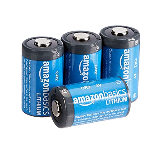 Amazon Basics 4-Pack CR2 Lithium Batteries, 3 Volt, Long Lasting Power, Low Self-Discharge Rate