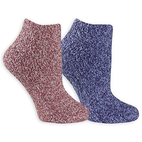 Dr. Scholl's Women's Low Cut Soothing Spa - Lavender & Vitamin E Infused 2 Pair Pack Socks, Blue & Pink Assorted, Women's Shoe Size 4-10