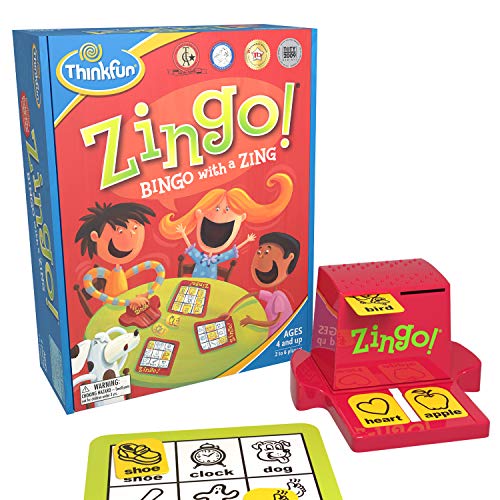 ThinkFun Zingo Bingo Award Winning Preschool Game for Pre and Early Readers Age 4 and Up - One of the Most Popular Board Games for Boys and Girls and their Parents, Amazon Exclusive Version