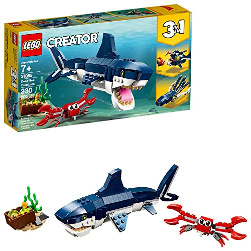 LEGO Creator 3in1 Deep Sea Creatures 31088 Building Toy Set for Kids, Boys, and Girls Ages 7+ (230 Pieces)