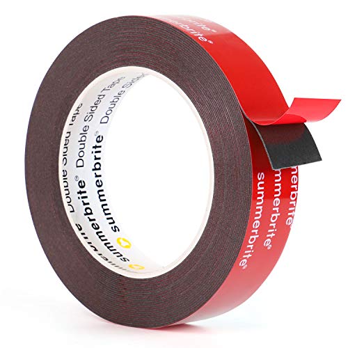 SummerBrite Double Sided Tape Heavy Duty, Double Sided Adhesive Mounting Tape,1Inx16Ft,Super Strong Two Sided Adhesive Foam Tape