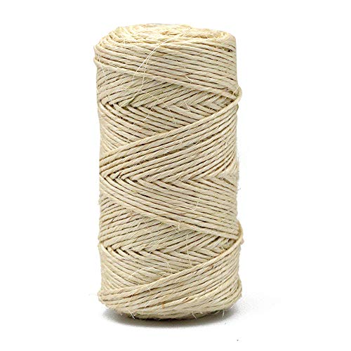 Sisal Twine 2mm x 328 Feet,Natural Sisal Thin Rope for Cat Scratching Posts,Pet Toys,DIY Projects