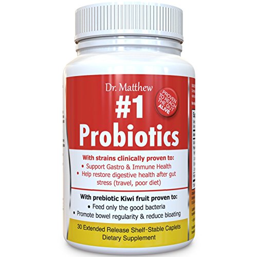 Dr. Matthew Best Probiotic Supplement with Prebiotic. Lactobacillus Rhamnosus, Lactobacillus Gasseri, Plantarum, Casei & Reuteri. Bifidobacterium longum, infantis & lactis. 15 Strains. 50 Billion CFU