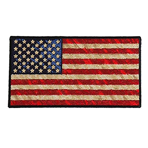 Hot Leathers PPA8530 Distressed American Flag Embroidered Patch (Multicolor, 5' x 3')