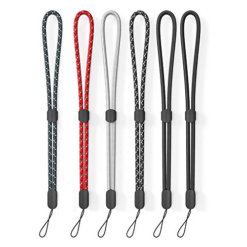 Avorast Hand Wrist Strap Lanyard, 6 Pack Adjustable Colorful Nylon Hand Wrist Straps for GoPro, Camera, Keys, Keychain, Phone, USB Flash Drive, Wallet, ID Name Tag Badge (Mixed Vibrant)