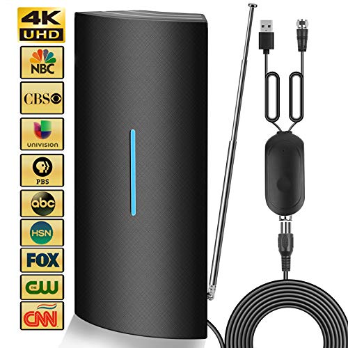 TV Antenna, 2022 Newest Indoor Outdoor Digital HDTV Antenna, HD Antenna 320 Miles Long Range Amplified Signal Booster, Compatible 4K 1080P Fire Stick Smart TV All Old TV 33ft Coax Cable