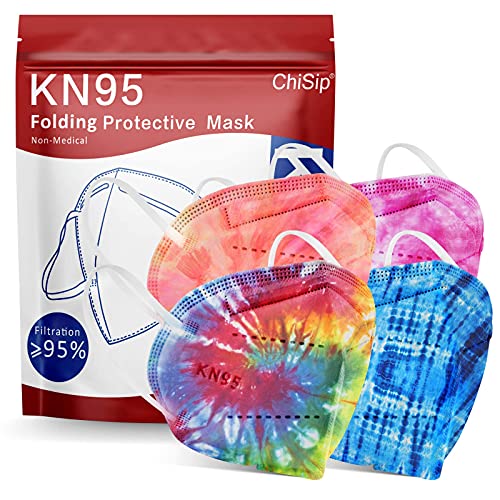 ChiSip KN95 Face Mask 20Pcs, 5 Layer Design Cup Dust Safety Masks, Breathable Protection Masks Against PM2.5 Dust Bulk for Adult, Men, Women, Indoor, Outdoor Use, Colorful