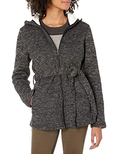Madden Girl Women's Fashion Outerwear Jacket, Sweater Fleece Charcoal Heather, S
