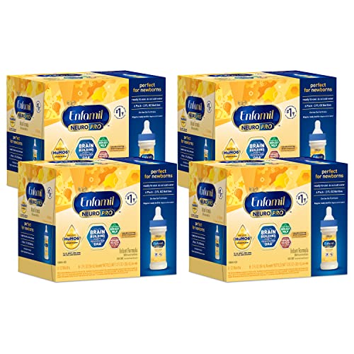 Enfamil NeuroPro Ready-to-Use Baby Formula, Ready to Feed, Brain and Immune Support with DHA, Iron and Prebiotics, Non-GMO, 2 Fl Oz Nursette Bottles (6 count) (Pack of 4), Total 24 bottles