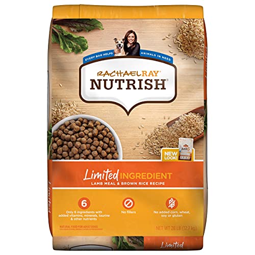 Rachael Ray Nutrish Limited Ingredient Diet Lamb Meal & Brown Rice Recipe, 28 Pounds