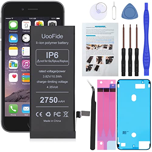 Upgraded Battery for iPhone 6 (4.7'), High Capacity Replacement iPhone 6 Battery A1549 A1586 A1589 with Professional Repair Tools Kit