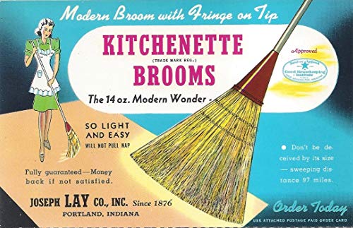 The Original Kitchenette Broom - CASE of 12 Lightweight Brooms - Made in America with Broomcorn