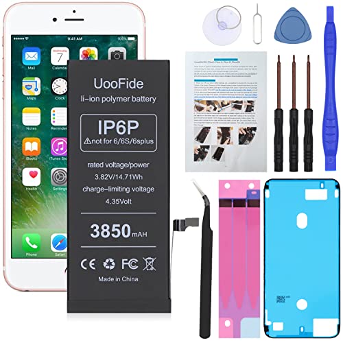 Upgraded Battery Compatible with iPhone 6 Plus (5.5'), High Capacity Replacement Battery iPhone 6 Plus Battery A1522 A1524 A1593 with Professional Repair Tools Kit