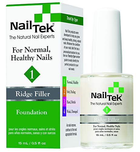 Nailtek Foundation No.1 Ridge-Filling Nail Strengthener Base Coat, 0.5 Fluid Ounce