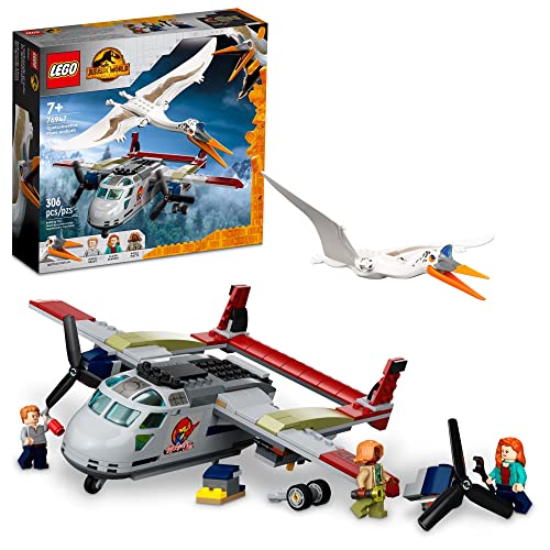 LEGO Jurassic World Dominion Quetzalcoatlus Plane Ambush Set 76947 - Featuring Airplane Model, Dinosaur Toy Figure, Owen Minifigure, Movie Inspired Collection, Great Gift for Boys and Girls Ages 7+