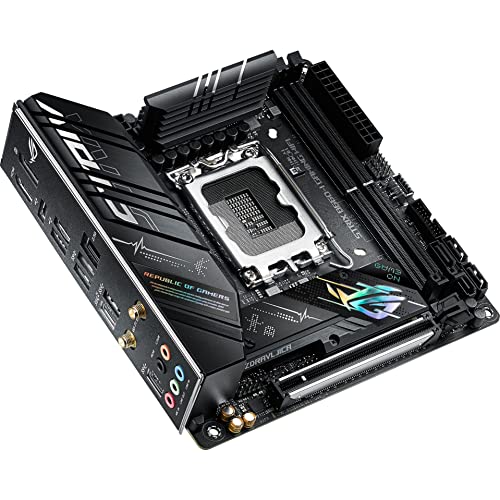 ASUS ROG Strix B660-I Gaming WiFi LGA 1700(Intel 12th Gen) Mini-ITX Motherboard(PCIe 5.0, 8+1 Power Stages, DDR5,WiFi 6,2.5 Gb LAN, 2xM.2 PCIe 4.0 NVMe SSD Support, USB 3.2 Gen 2x2 Type-C)