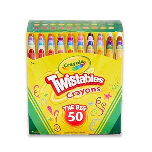 Crayola Mini Twistables Crayons Coloring Kit (50 Count), Toddler Crayons, Coloring Supplies, Gifts for Kids Ages 3+