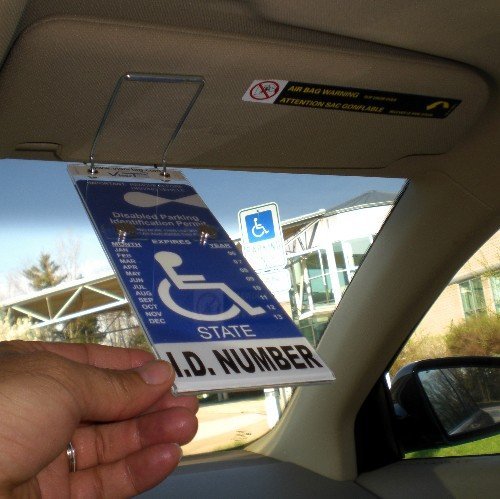 JL Safety Visortag Vertical The Best Available Way to Easily Protect, Display & Swing Away a Handicap Parking Placard. Hard Plastic to Withstand Sun Heat & Protect Your Disabled Tag. Made in USA