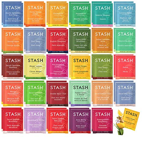Stash Tea Bags Sampler Assortment Box (52 Count) 30 Different Flavors Gifts for Her Him Women Men Mom Dad Friends Coworkers Family