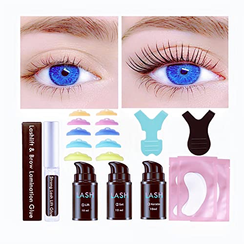 Lash Lift Kit, Strong Eyelash Lifting 3 Minutes Brow Lamination At Home, DIY Eyelash Perm Easily 10 ml Airless Pump More than 15 Applications Make Eyes Beautiful For 6 Weeks