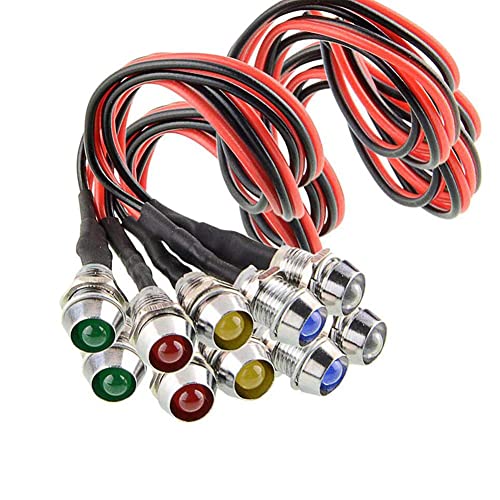 warehouse apps 10 pcs/Lot LED Indicator Light Lamp Pilot Dash Directional Car Truck Boat Blue red Green Yellow White (Tricolor)