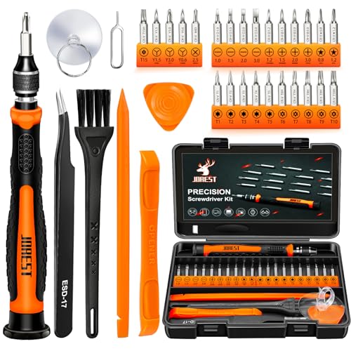 JOREST 33Pcs Precision Screwdriver Set, Tool Kit with Security Torx T5 T6 T8 T9, Triwing Y00, Star P5, etc, Repair for Ring Doorbell, Laptop, Switch, PS4, Xbox, Macbook, iPhone, Watch, Glasses, etc