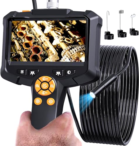 Daxiongmao Borescope, 4.3' Endoscope Camera with Light, IP67 Waterproof Endoscope, 1080 HD Inspection Camera, Borescope Camera with Light, Snake Camera, 16.5ft Endoscope Camera, Gadgets for Men