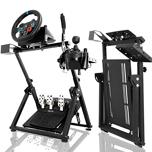 Minneer Youth X PRO Racing Wheel Stand Height Adjustable with Shifter Upgrade for Logitech G25,G27,G29,G920,G923,Thrustmaster TMX, Gaming Steering Simulator Cockpit Wheel and Pedals Not Included