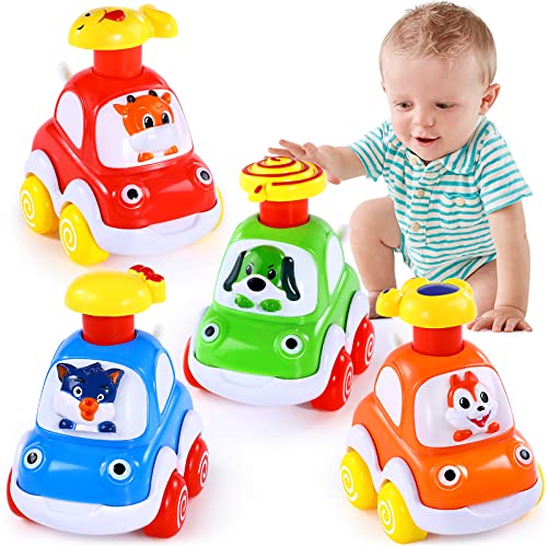 Baby Toy Cars Gifts Press and Go Forest Animal Car Educational Toys, Pull Back Cars Toys for Toddlers, 12-18 Months Gifts for 1 2 3 Year Old Boy Girl