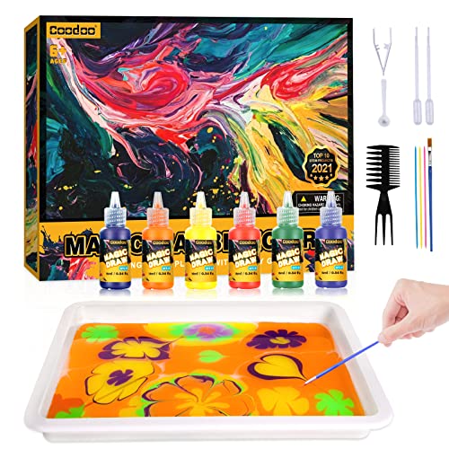 Water Marbling Paint for Kids - Arts and Crafts for Girls & Boys Crafts Kits Ideal Gifts for Kids Age 3-5 4-8 8-12