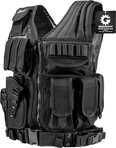 BARSKA BI13196 Loaded Gear Plus Size Tactical Vest VX-200 (Black) Right Hand