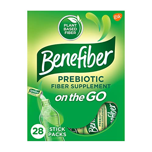 Benefiber On the Go Prebiotic Fiber Supplement Powder for Digestive Health, Daily Fiber Powder, Unflavored Powder Stick Packs - 28 Sticks (3.92 Ounces)