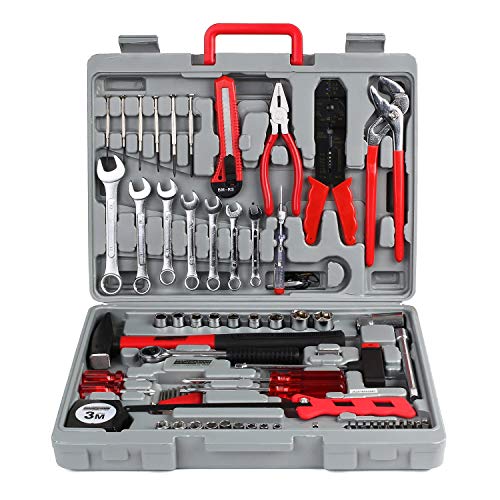 PRASACCO 555 PCS Tool kit,Tool Set, Household Tool Kit, Hand Tool Kit with Plastic Toolbox Storage Box, For Furniture Repair, DIY